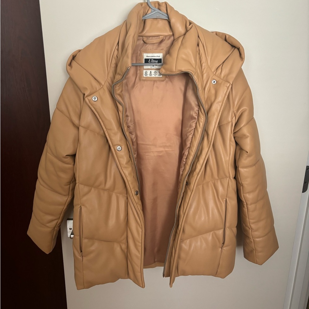 Leather Abercrombie & Fitch coat